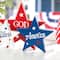 Glitzhome® 11" Wooden Patriotic America Stars Table Décor